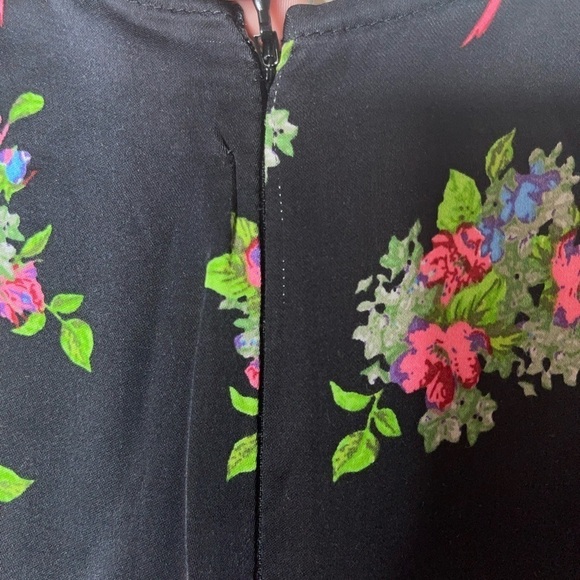 FOR LOVE & LEMONS Wilson Mixed Print Front Cutout Ruched Midi Dress Size 1X - Picture 10 of 11